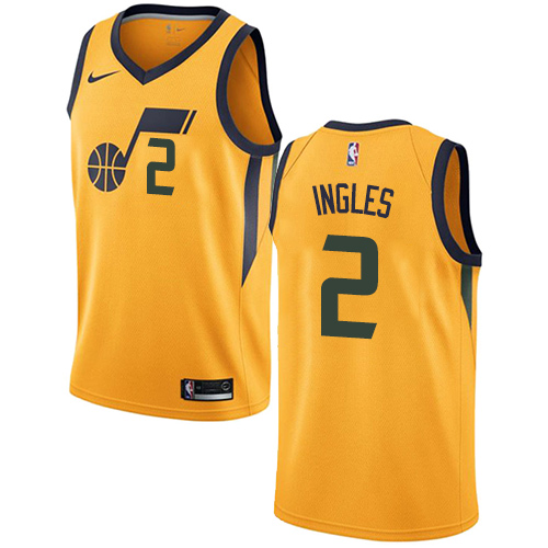 Men Nike Utah Jazz #2 Joe Ingles Yellow NBA Swingman Statement Edition Jersey->miami heat->NBA Jersey